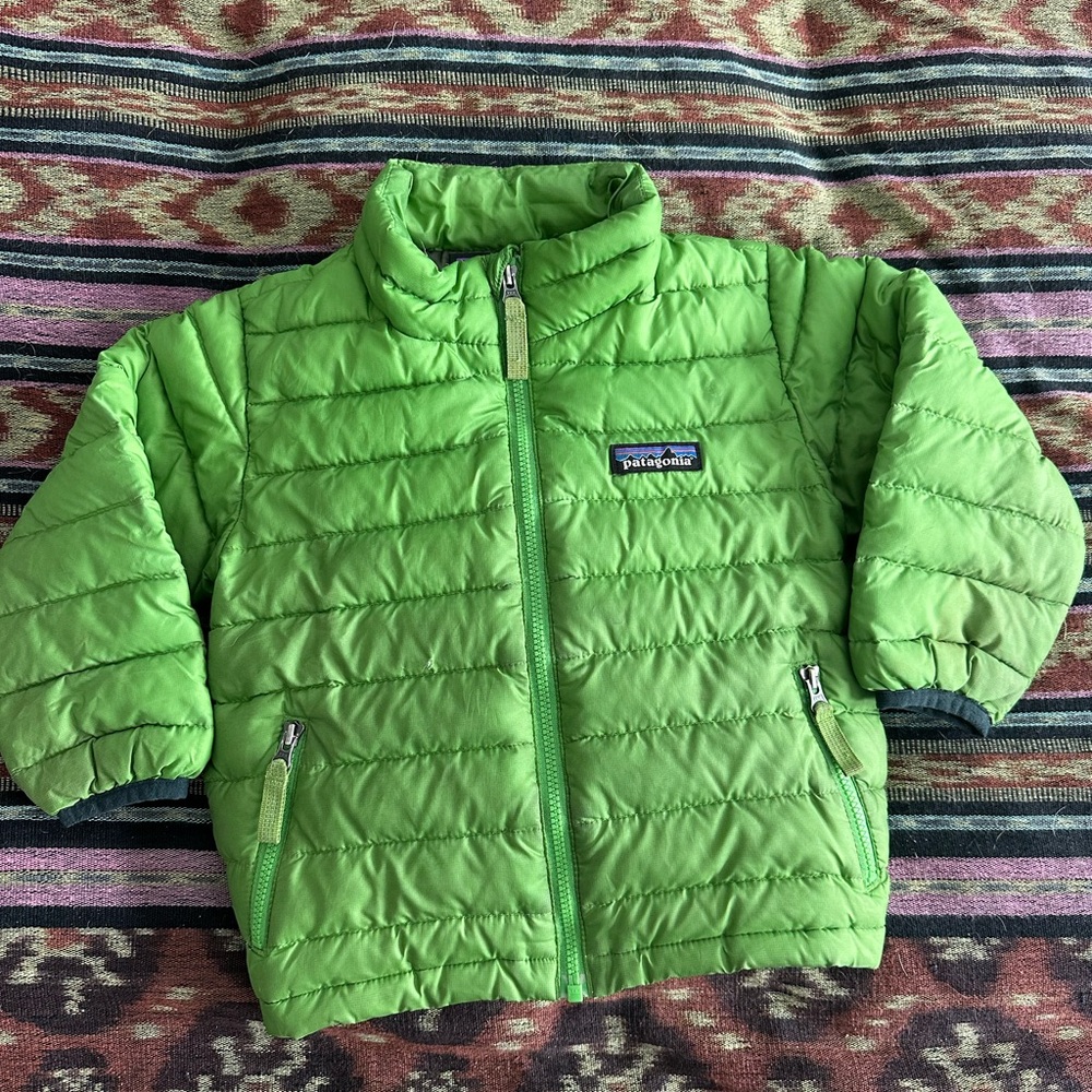 Patagonia Kids Vibrant Green Puffer Down Jacket